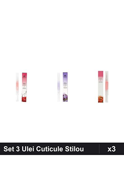 global fashion Set 3 Ulei Cuticule Tip Stilou - Cireșe, Afine, Cherry