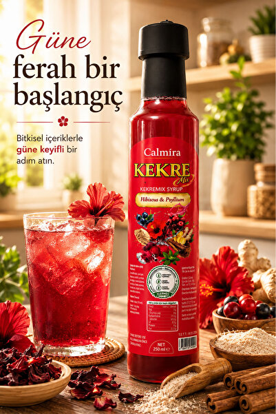 CALMİRA Kekremix 250 ml | Detoks Şurubu | Kekre Şurup | Hibiskus & Psyllium (...