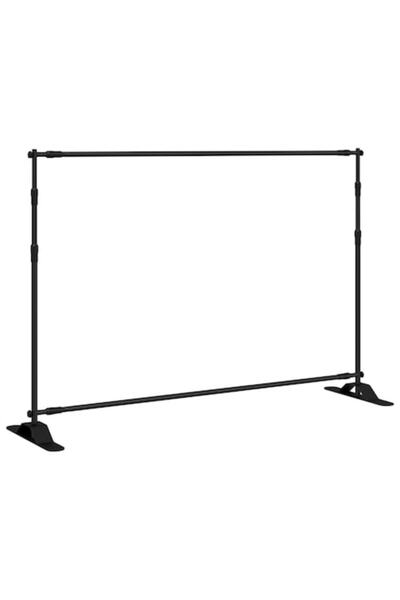 vidaxl Suport pentru fundal, negru, 305x243 cm, oțel