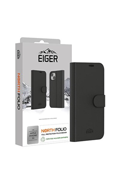 EIGER North Folio Case iPhone 16 Black