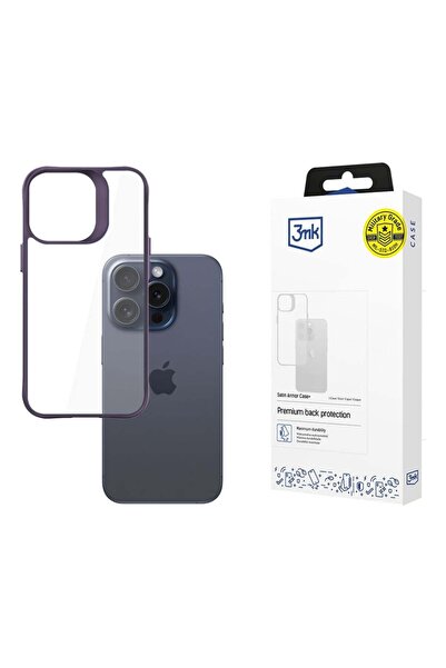 3MK Husă tip armură din satin + iPhone 15 Pro Max violet
