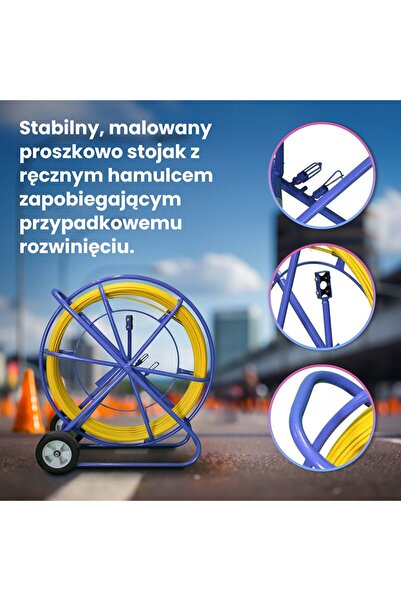 Extralink Pilot do przeciƒÖgania kabli Pilot 11mm 100m w≈Ç√≥kno szklane FRP, ...