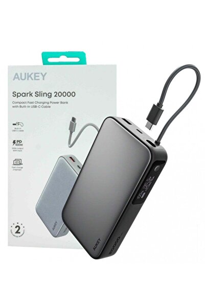 AUKEY PB-Y48 Spark Sling 20000 Baterie externă compactă cu încărcare rapidă ș...