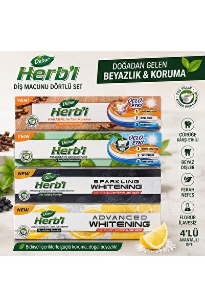 Dabur Herbal DABUR HERB'I DİŞ MACUNU 4'LÜ SET