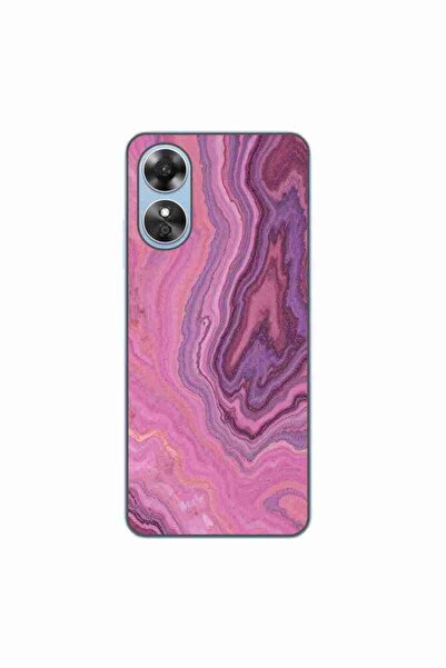 OEM Husa compatibila cu Oppo A17 Silicon Gel Tpu Model Pink Quartz Marble