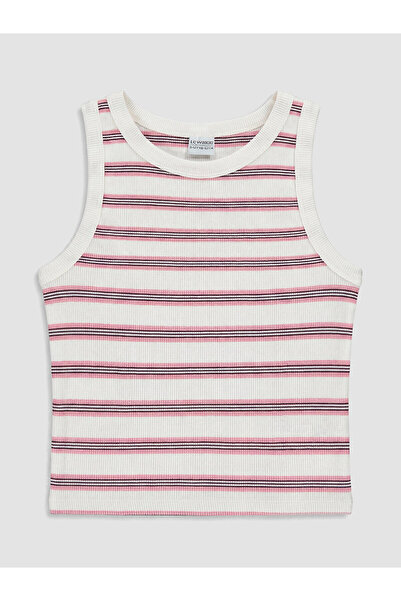 LC Waikiki Ozmarka New Season Crew Neck Striped Girls' Undershirt