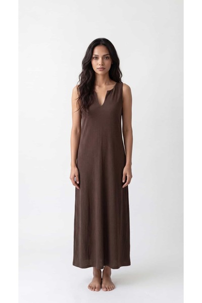 Siyukata Grace Dress Premium Linen Textured Maxi Dress