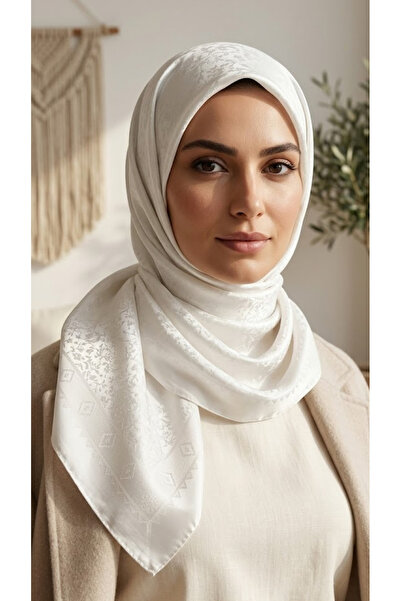 Dervişan İpekçilik %100 Saf İpek Çift Taraflı Eşarp 95x95 cm Kaymaz Tok Duruş...