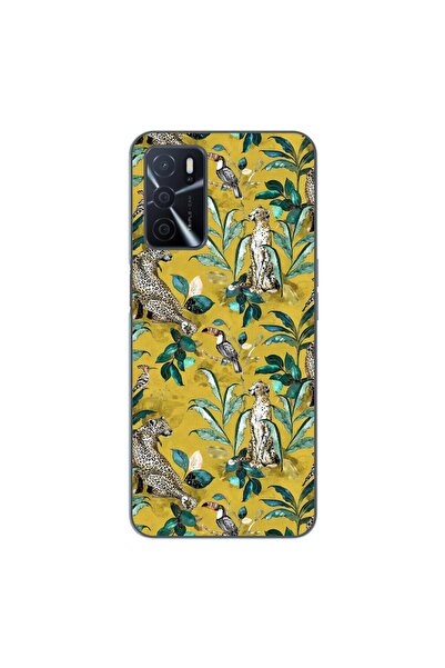 OEM Husa compatibila cu Oppo A16 Silicon Gel Tpu Model Yellow Jungle Pattern