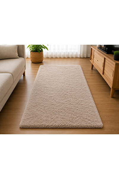 DECOSER HALI Pudra Peluş Kaymaz Yolluk Halı