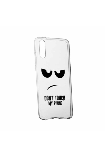 bestcase Husa Silicon, Transparent, Slim, Dont Touch My Phone, Huawei P20