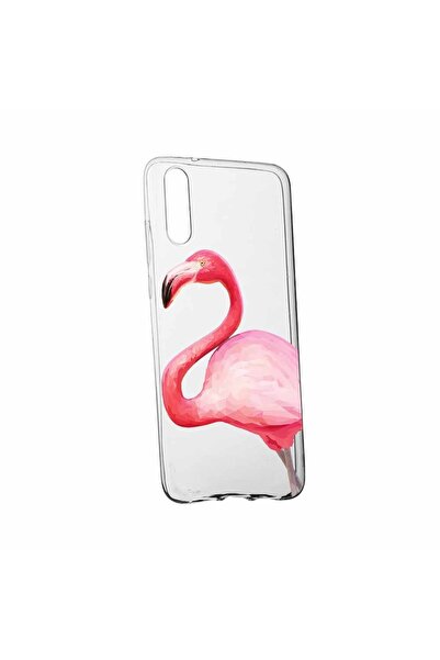 bestcase Husa Silicon, Transparent, Slim, Flamingo, Huawei P20