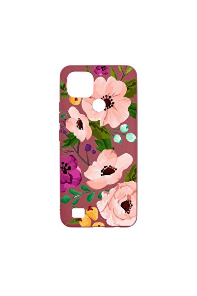 bestcase Θήκη σιλικόνης, Συμβατή με Realme C21, Παστέλ Λουλούδια, ανθεκτική σ...