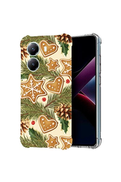 bestcase Съвместим калъф за Poco X7 Pro 5G, Удароустойчив 1.5ММ, Коледен десе...