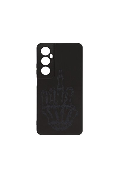 bestcase ¬Æ Husa Slim SIlicon 0.8MM, Compatibila Cu Realme C65, Skeleton Hand...