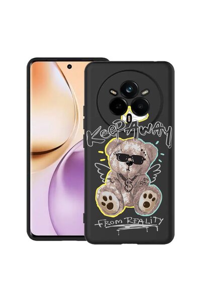 bestcase Калъф за Realme 14 Pro Plus 5G, Мече, не пристигайте, Тънък силиконо...