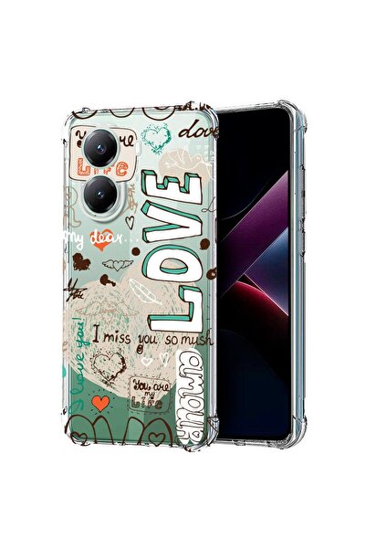 bestcase Съвместим калъф за Poco X7 Pro 5G, Удароустойчив 1.5ММ, Love, Защита...