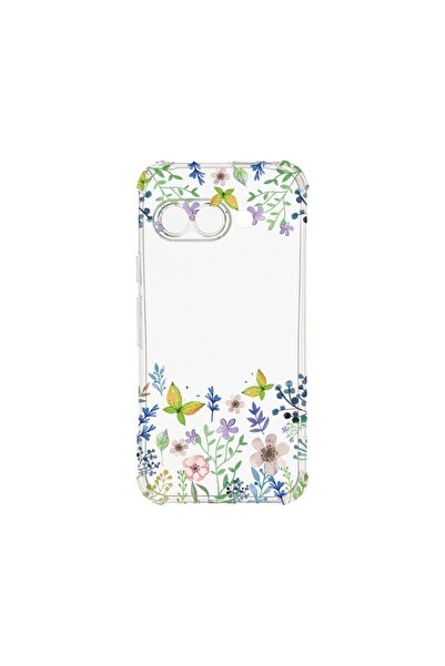 bestcase Калъф за Google Pixel 9a, BestCase® Anti Shock 1.5MM, Пеперуди и цве...