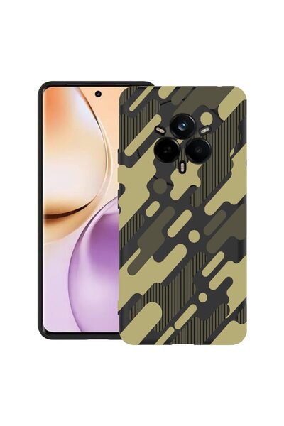 bestcase ¬Æ Husa pentru Realme 14 Pro 5G, Green Camouflage, Slim Silicon 0.8M...