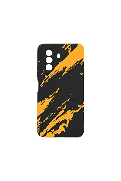 bestcase Λεπτή Θήκη Σιλικόνης 0.8MM, Συμβατή με Huawei Nova Y70, Χρυσές Ρίγες...