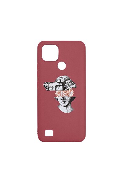 bestcase Husa Silicon, Compatibila Cu Realme C21, David Statue - Rose, rezist...