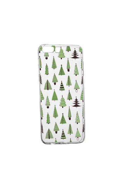 bestcase Husa Silicon Compatibila Cu Huawei Y6 2018, Christmas Tree Shapes, r...