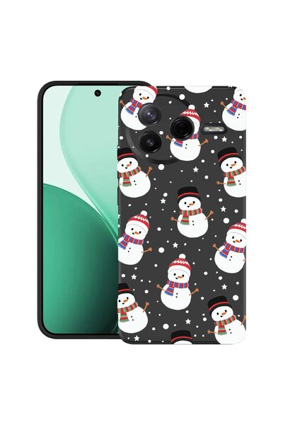 bestcase ¬Æ Husa TPU Ultra Slim Compatibil cu Poco F7 Pro, cu Design Snowman,...