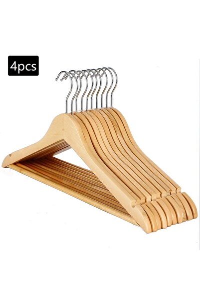 Choice1 B4 2/4 Wooden Hangers Solid Wood Hangers Clothing Store Wardrobe Wood...