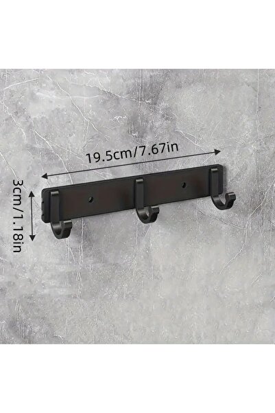 Choice 3 hooks black The modern black aluminum wall mounted coat hook is perf...