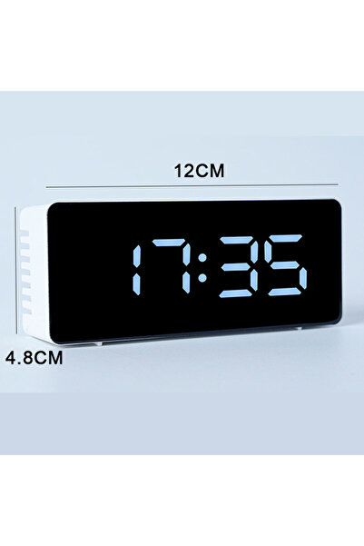 Choice1 Type 1 Digital Alarm Clock LED Electronic Desktop Clock with Temperat...