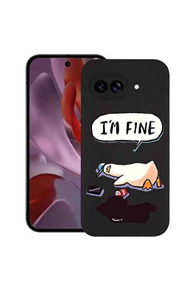 bestcase Калъф за Google Pixel 9a, Duck Life - I'm Fine, Тънък силиконов 0.8М...