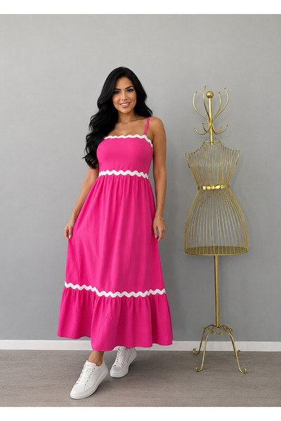 OEM Casual dress, elastic, maximum bust 130 cm, fits S-XXL, white details, th...