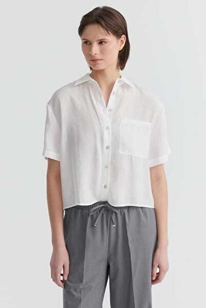 PAULMARK Women's Short Sleeve Single Pocket Shirt