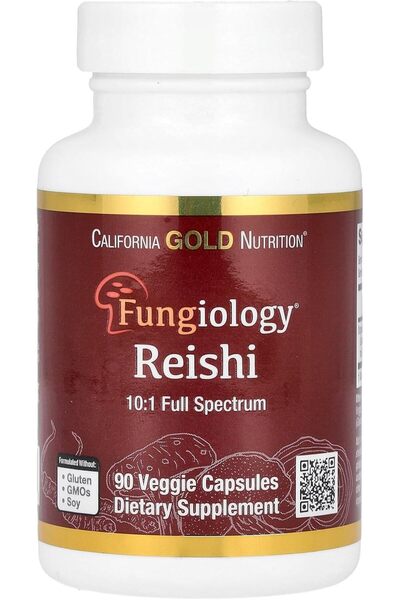 California Gold Nutrition Fungiology reishi 90 veggie capsules daphnelabs'tan