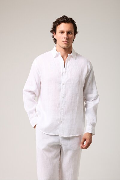 2512 Clothing قميص كتان عادي