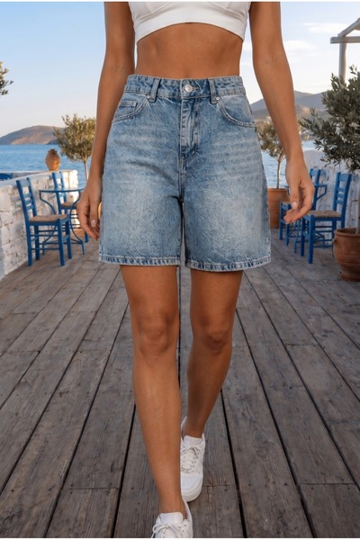 alanora Blugi de damă cu efect vintage, cu talie înaltă, 5 buzunare, croială ...