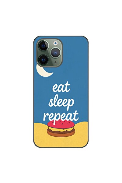 OEM Husa compatibila cu Apple iPhone 11 Pro Silicon Gel Tpu Model Eat Sleep R...