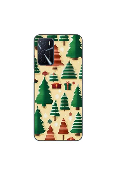 OEM Husa compatibila cu Oppo A16 Silicon Gel Tpu Model Pixel Art Christmas Tr...
