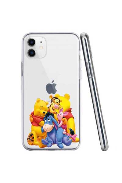 OEM Husa compatibila cu Apple iPhone 11 Silicon Transparenta Model Winnie The...