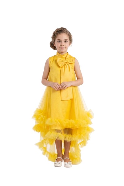 Bidani - Girls’ Ruffle Tulle High-Low Gown - Multicolor - 1Y to 12Y