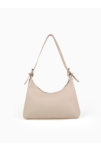 SHAKA Cream Shk325 Soft Leather Look Baguette Hand, Arm and Shoulder Bag