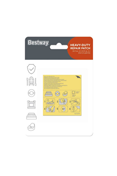 BESTWAY Kit de reparații pentru produse gonflabile, 10 piese/set, 6.5x6.5cm