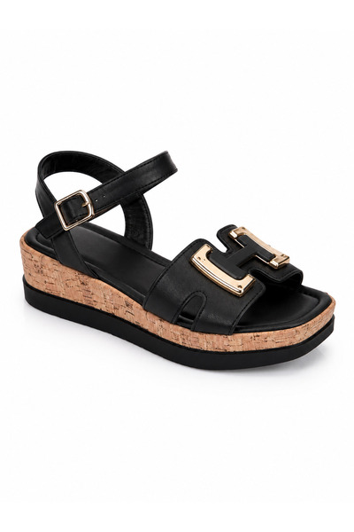 Castle Black Liza Black with Gold Buckle - Comfortable for Daily Wear - Women...