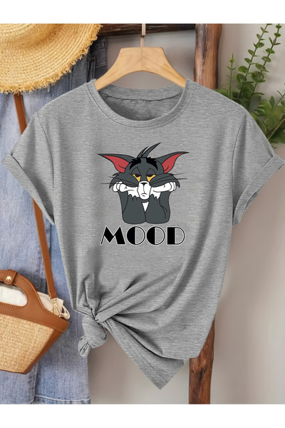 uyguntarz Unisex Mood Baskılı Oversize Tshirt
