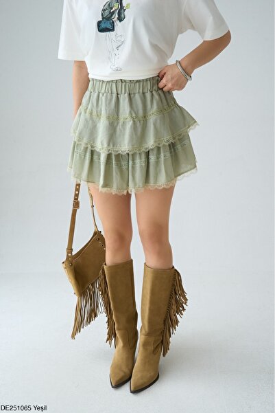 Lupies Women's Lace Skirt with Shorts
