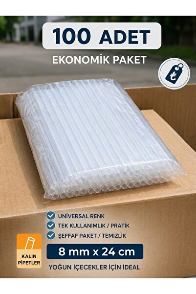 ardin Renkli Kalın Frozen Pipet 8mm 24cm