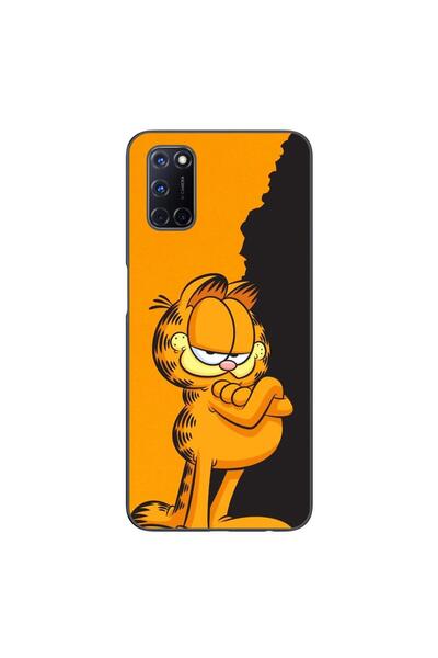 OEM Husa compatibila cu Oppo A72 Silicon Gel Tpu Model Garfield Black and Orange