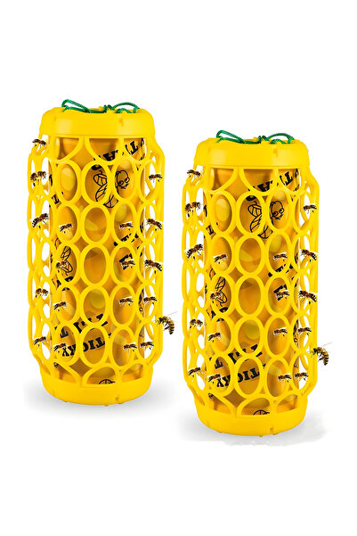 Velaris Capcane pentru viespi YellowGuard - Set de 2 cilindrice reutilizabile...