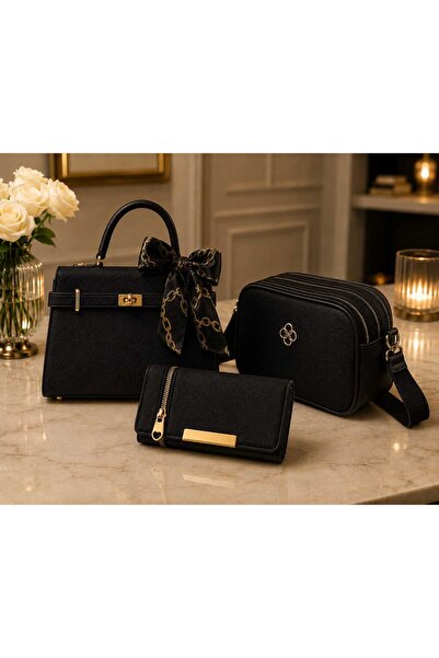 MODAMARKM Modern 3-Piece Set: Shawl, Shoulder Bag, Phone Bag, Wallet Combinat...