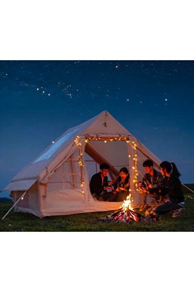 OEN Cort gonflabil pentru camping (MATERIAL PREMIUM) pompa, pentru 4-6 persoa...